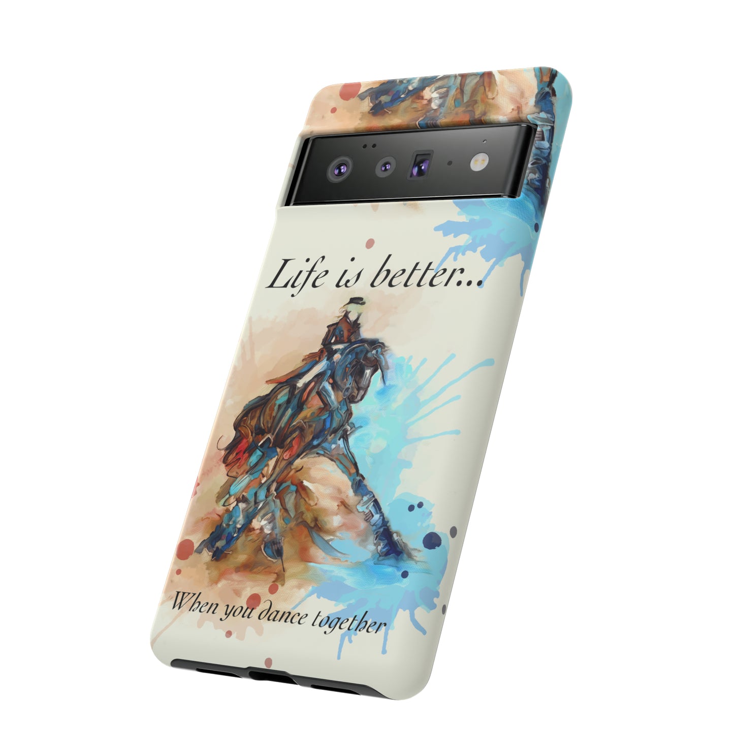 A Dressage Half Pass Artwork Watercolor Horse .Horse Lover Gift Study Tough Case Phone Case.