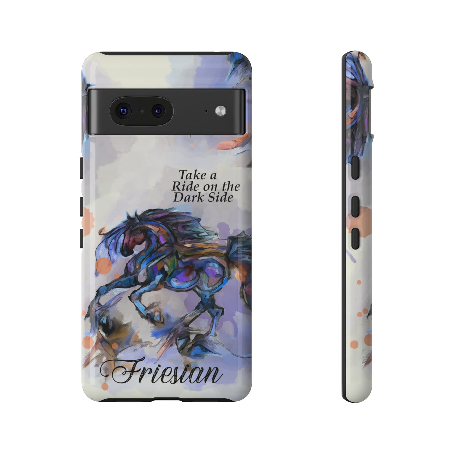 Friesian Artwork Watercolor Horse .Horse Lover Gift Study Tough Case Phone Case.