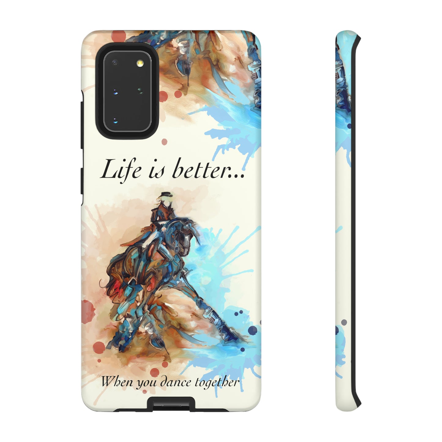 A Dressage Half Pass Artwork Watercolor Horse .Horse Lover Gift Study Tough Case Phone Case.