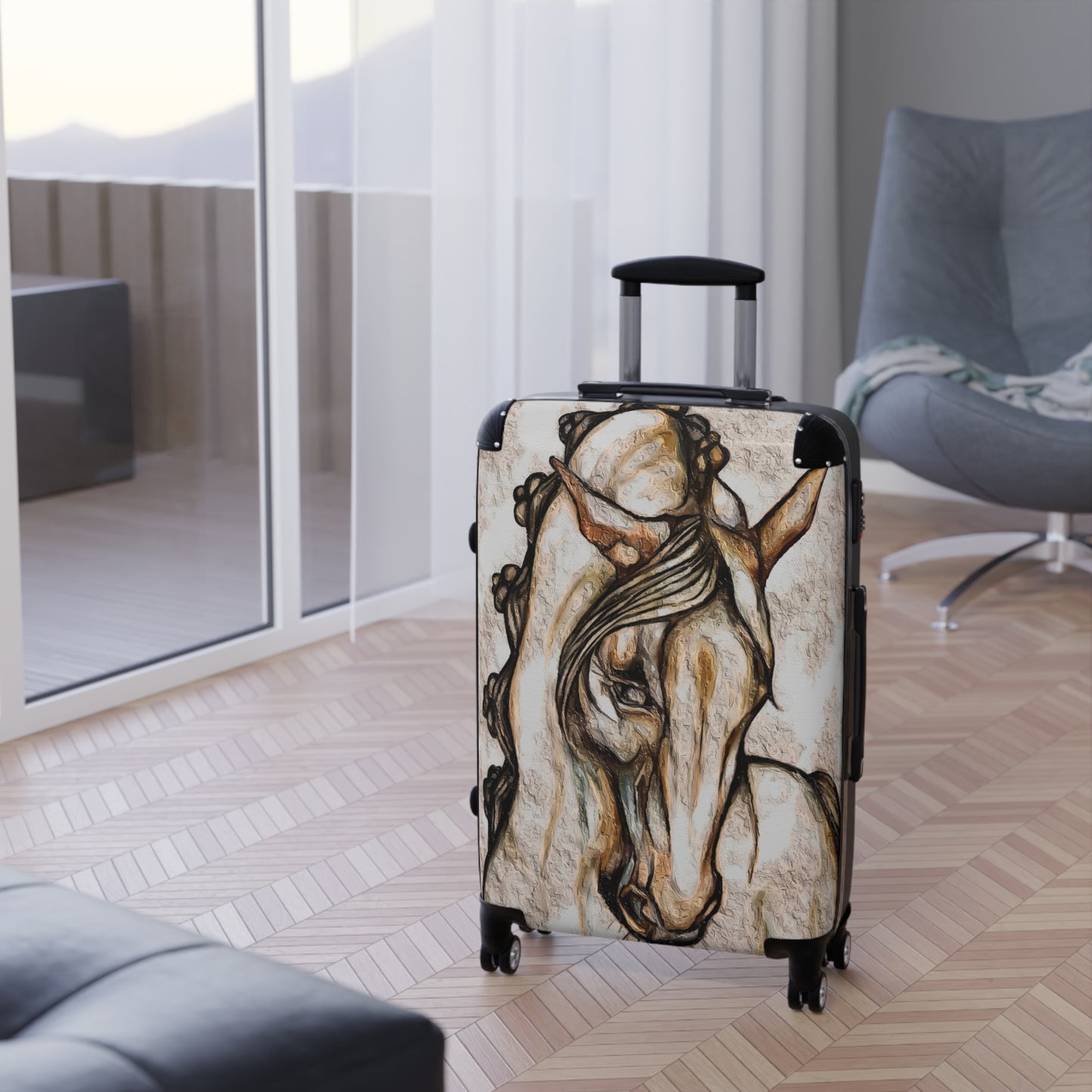 Baroque Horse Cabin Suitcase