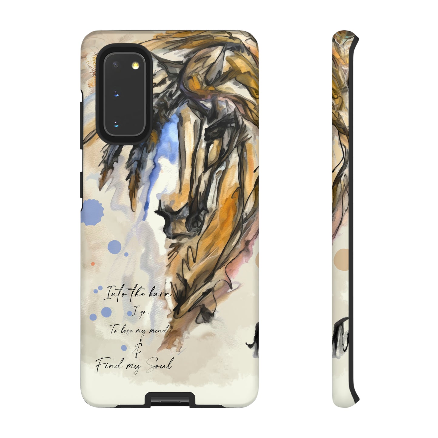 Inspirational  Watercolor Horse Horse Lover Gift Study Tough Case Phone Case.