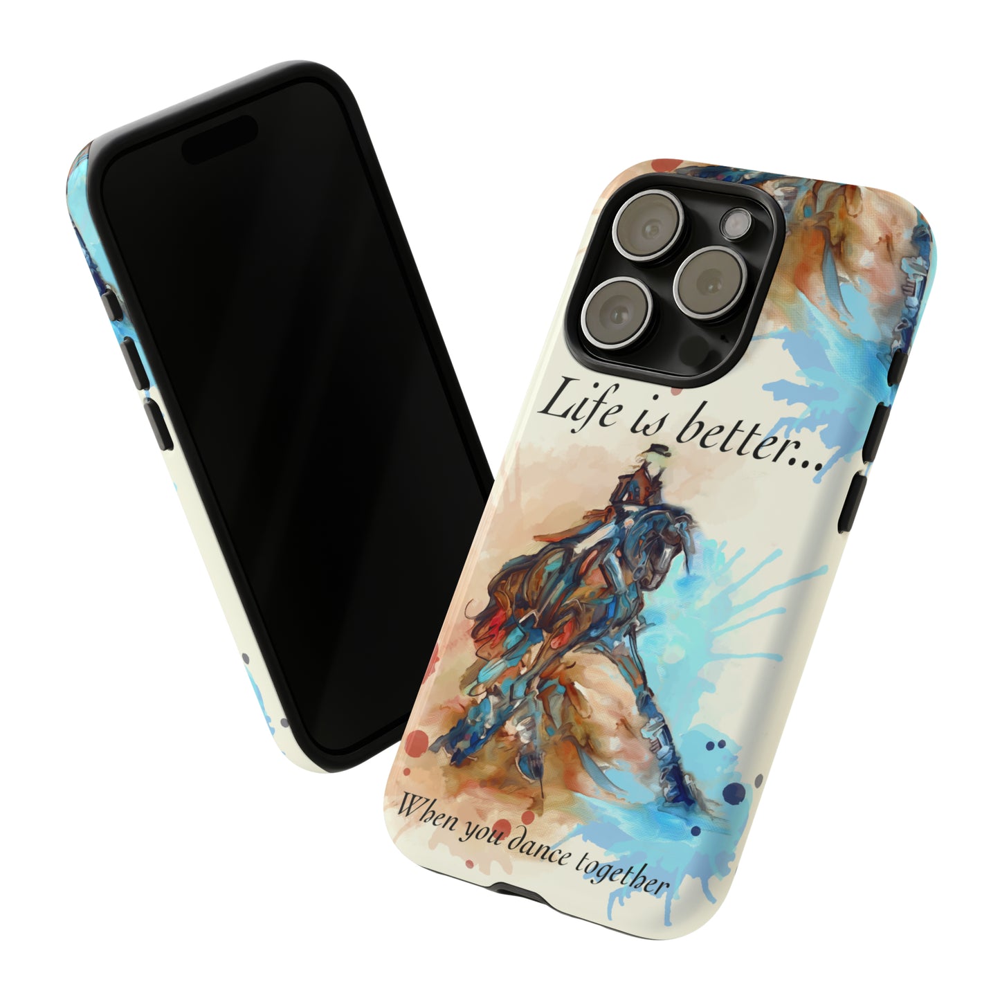 A Dressage Half Pass Artwork Watercolor Horse .Horse Lover Gift Study Tough Case Phone Case.