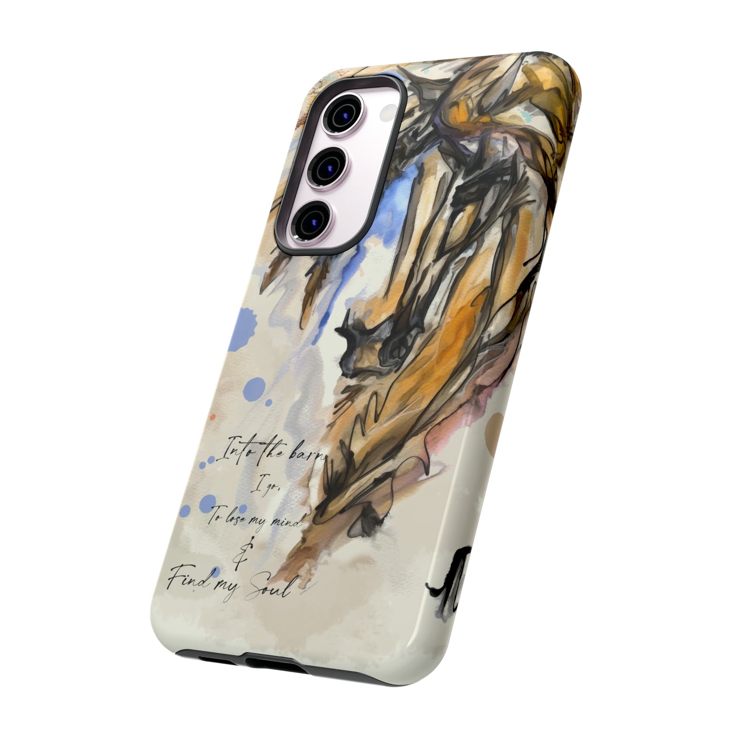 Inspirational  Watercolor Horse Horse Lover Gift Study Tough Case Phone Case.