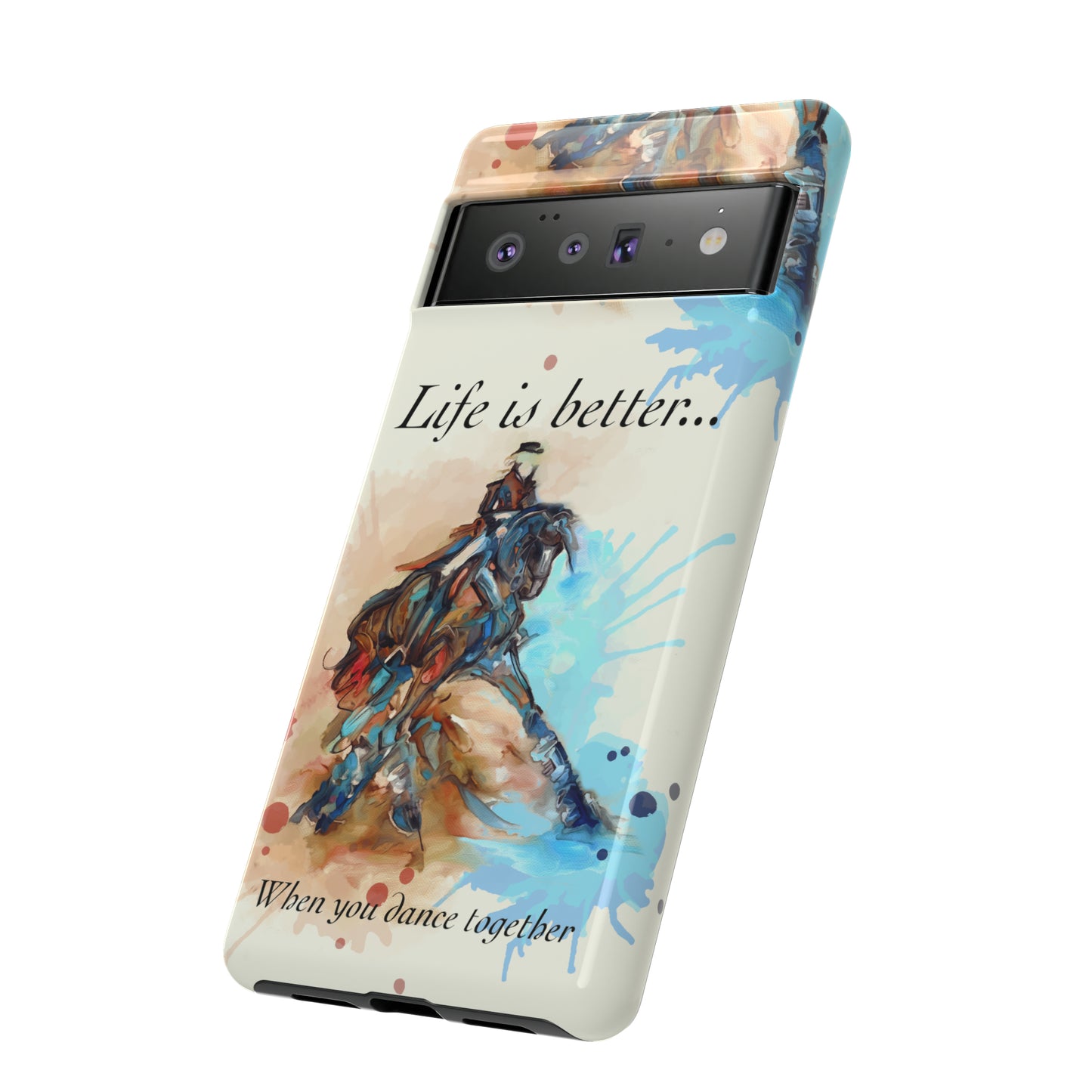 A Dressage Half Pass Artwork Watercolor Horse .Horse Lover Gift Study Tough Case Phone Case.