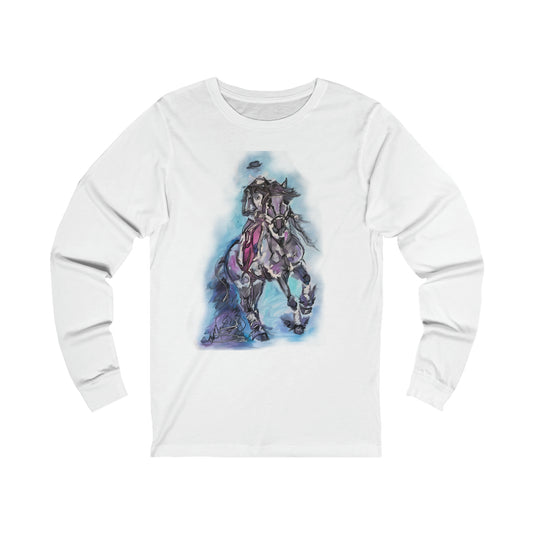 Water Color  Canter  BellA CANVAS Unisex Jersey Long Sleeve Tee