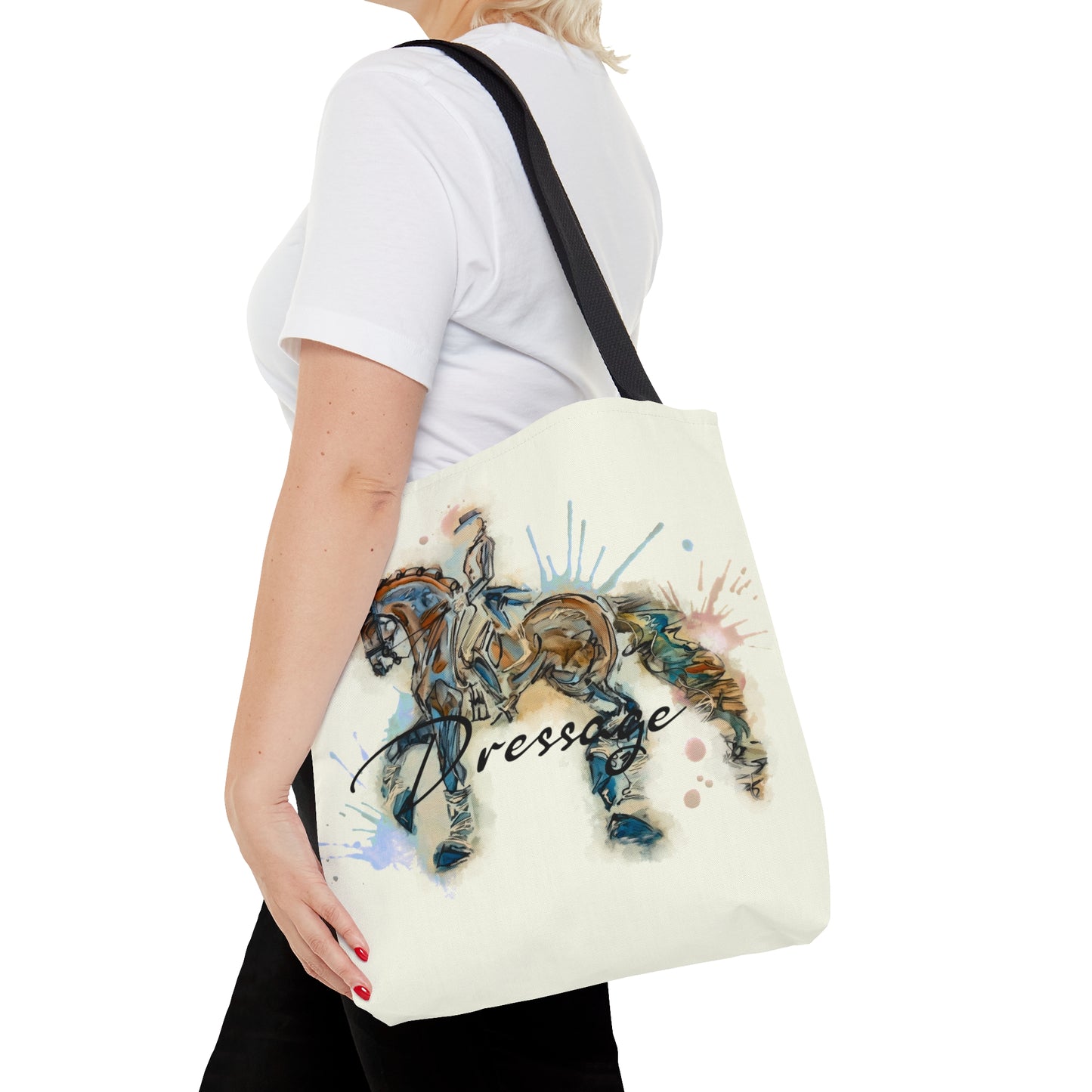 Watercolor Horse Artistic Tote Bag (AOP)