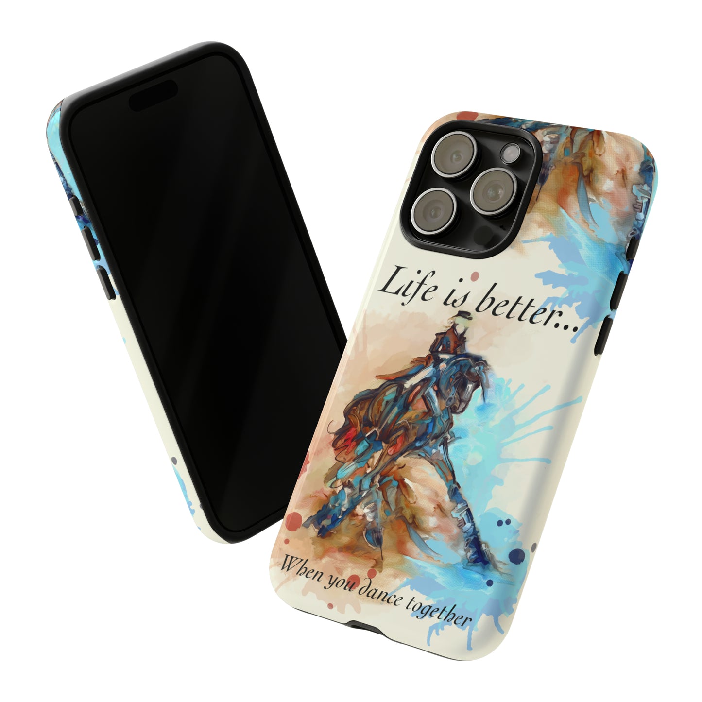 A Dressage Half Pass Artwork Watercolor Horse .Horse Lover Gift Study Tough Case Phone Case.