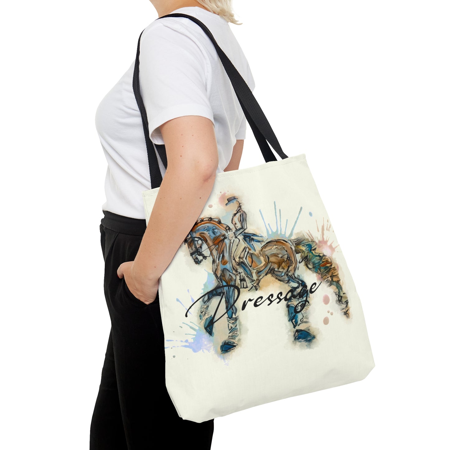 Watercolor Horse Artistic Tote Bag (AOP)