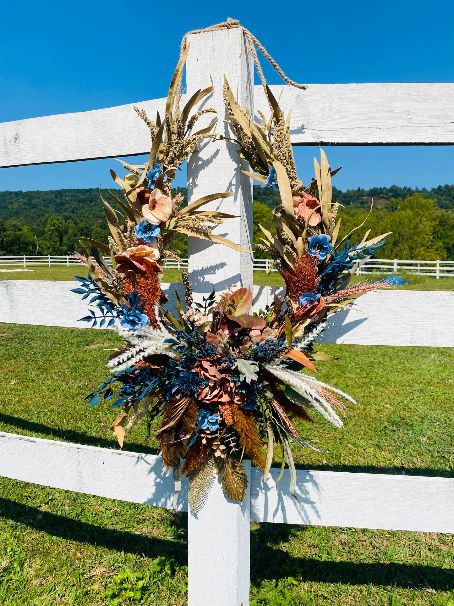 Horse Flower Crown - Horse Photography Prop - Rustic Wedding Decor - Horse Maternity Shoot - Equine Photography Garland - Bridal Photography