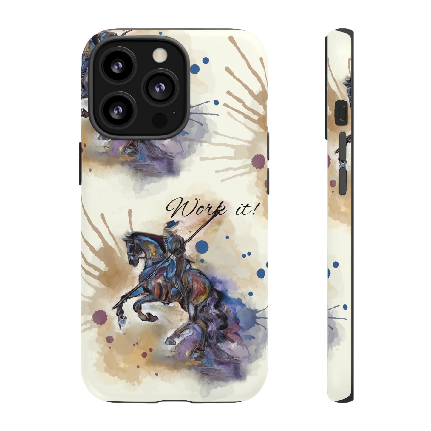 Working Equitation Watercolor Horse Horse Lover Gift Study Tough Case Phone Case.