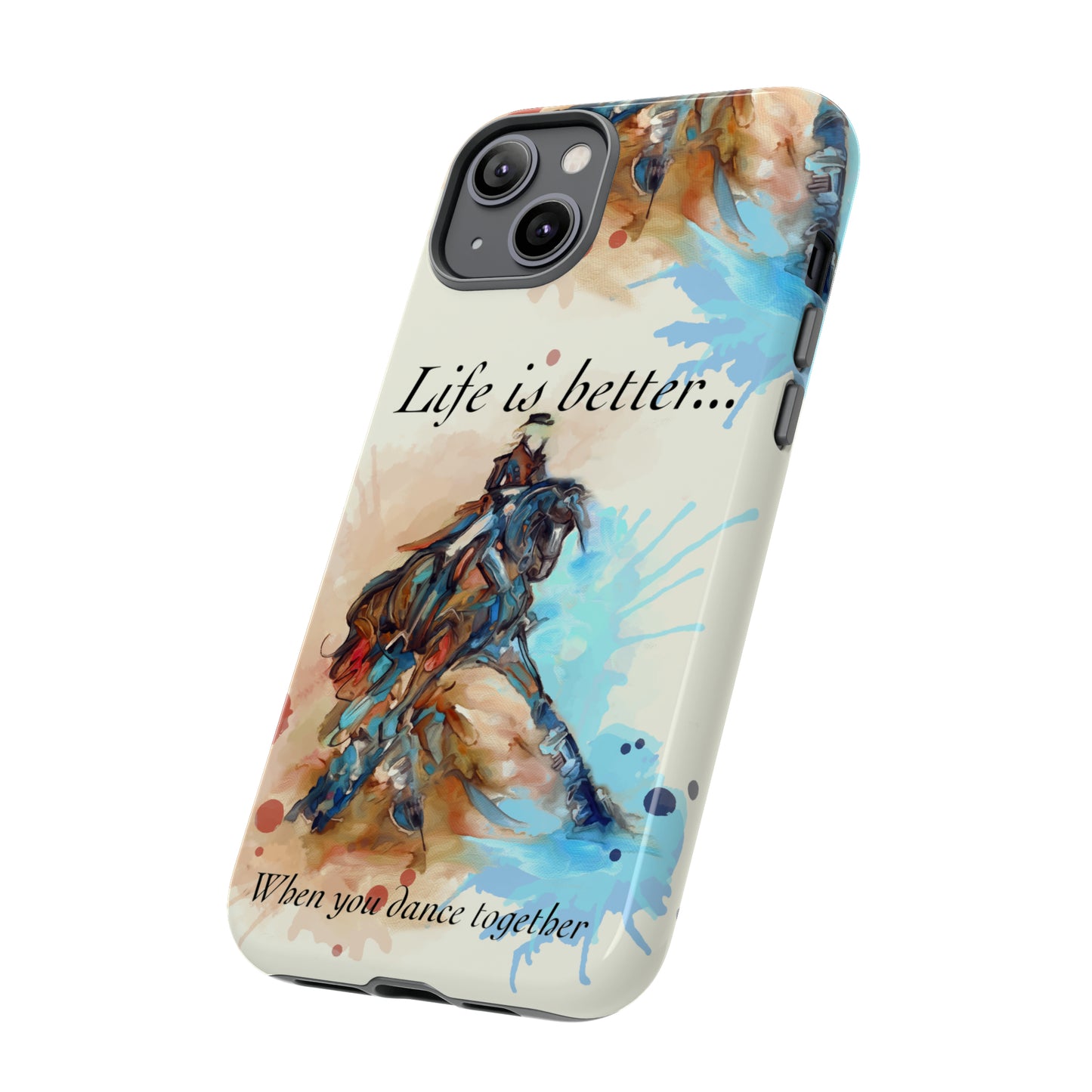 A Dressage Half Pass Artwork Watercolor Horse .Horse Lover Gift Study Tough Case Phone Case.