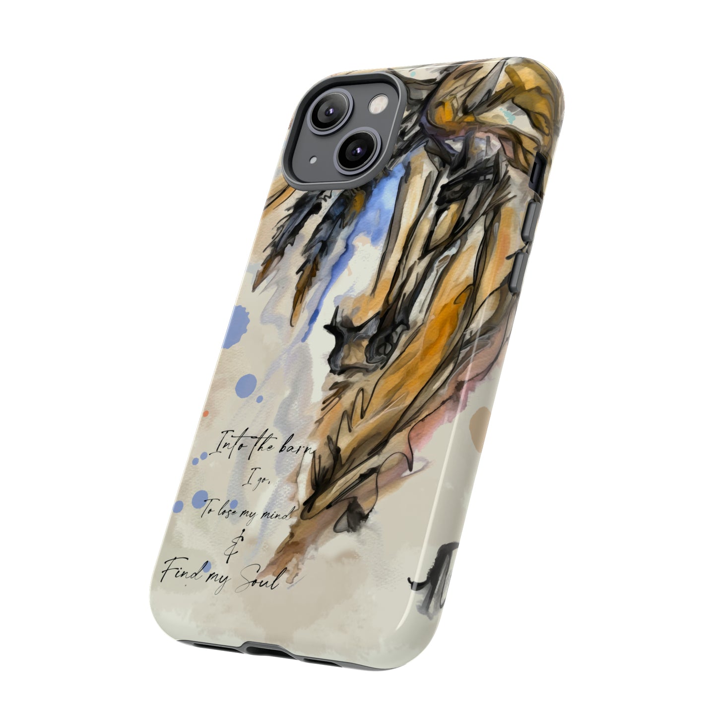 Inspirational  Watercolor Horse Horse Lover Gift Study Tough Case Phone Case.