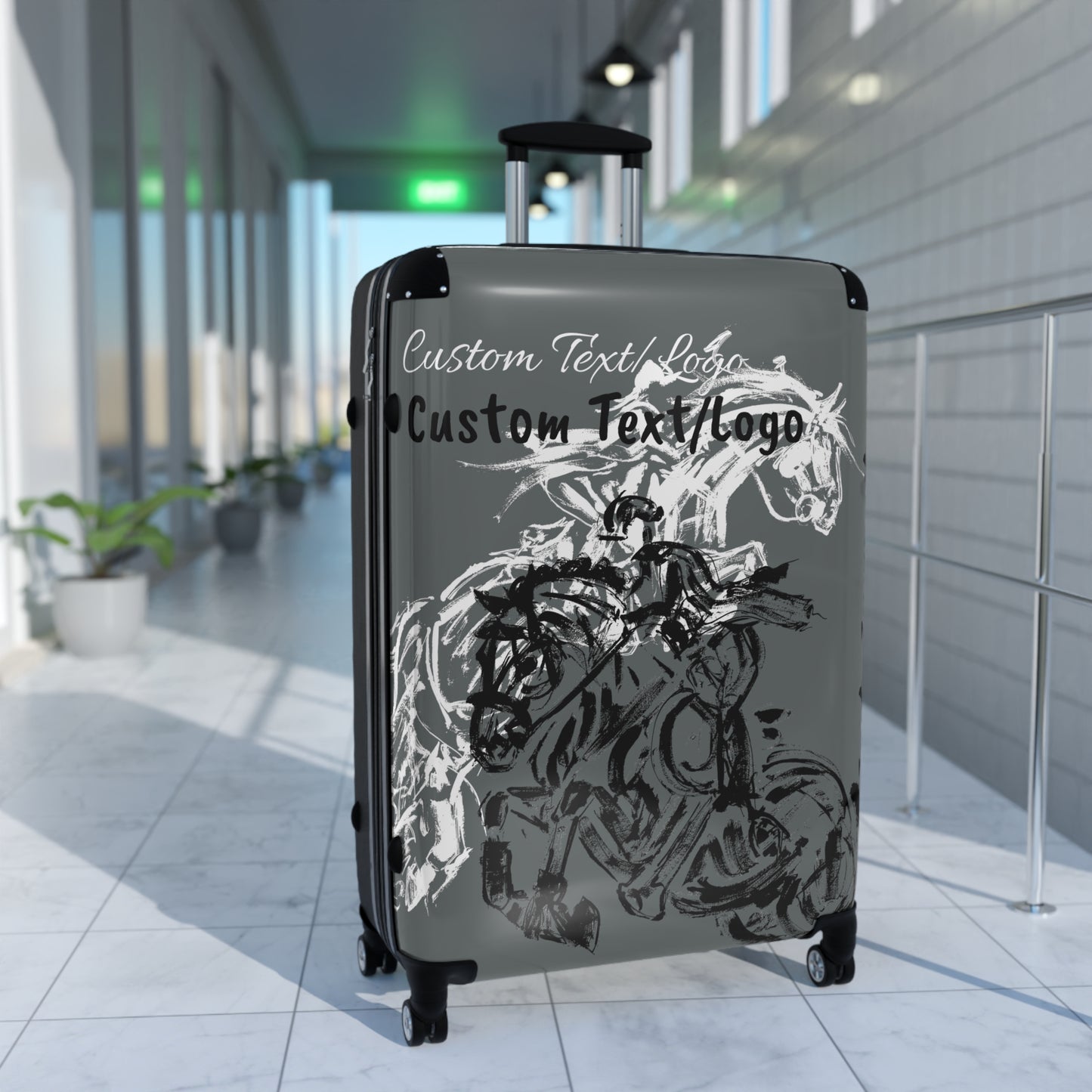 Custom Text/Logo Dressage design Suitcases