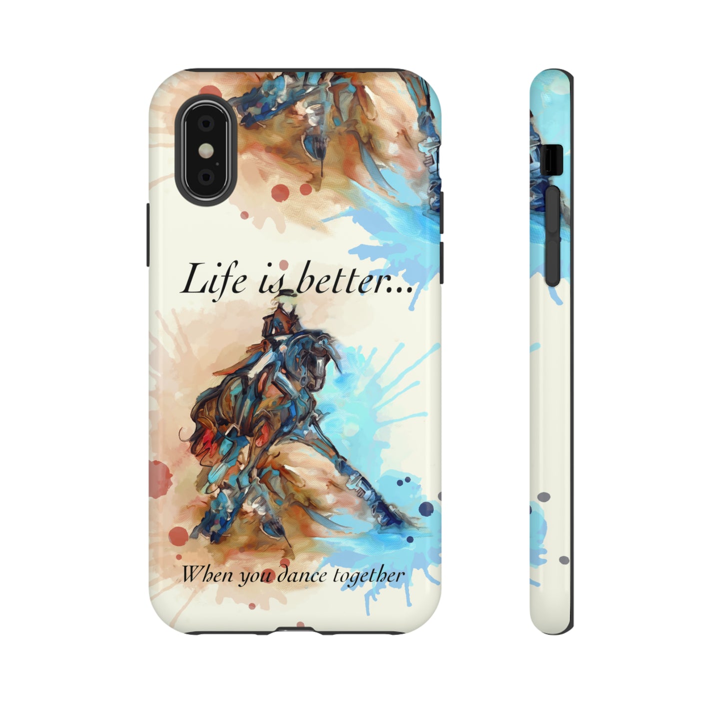 A Dressage Half Pass Artwork Watercolor Horse .Horse Lover Gift Study Tough Case Phone Case.