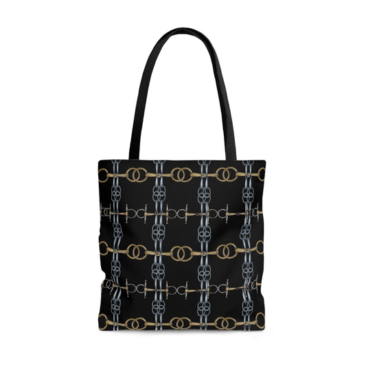 Bit Pattern Black Tote Bag