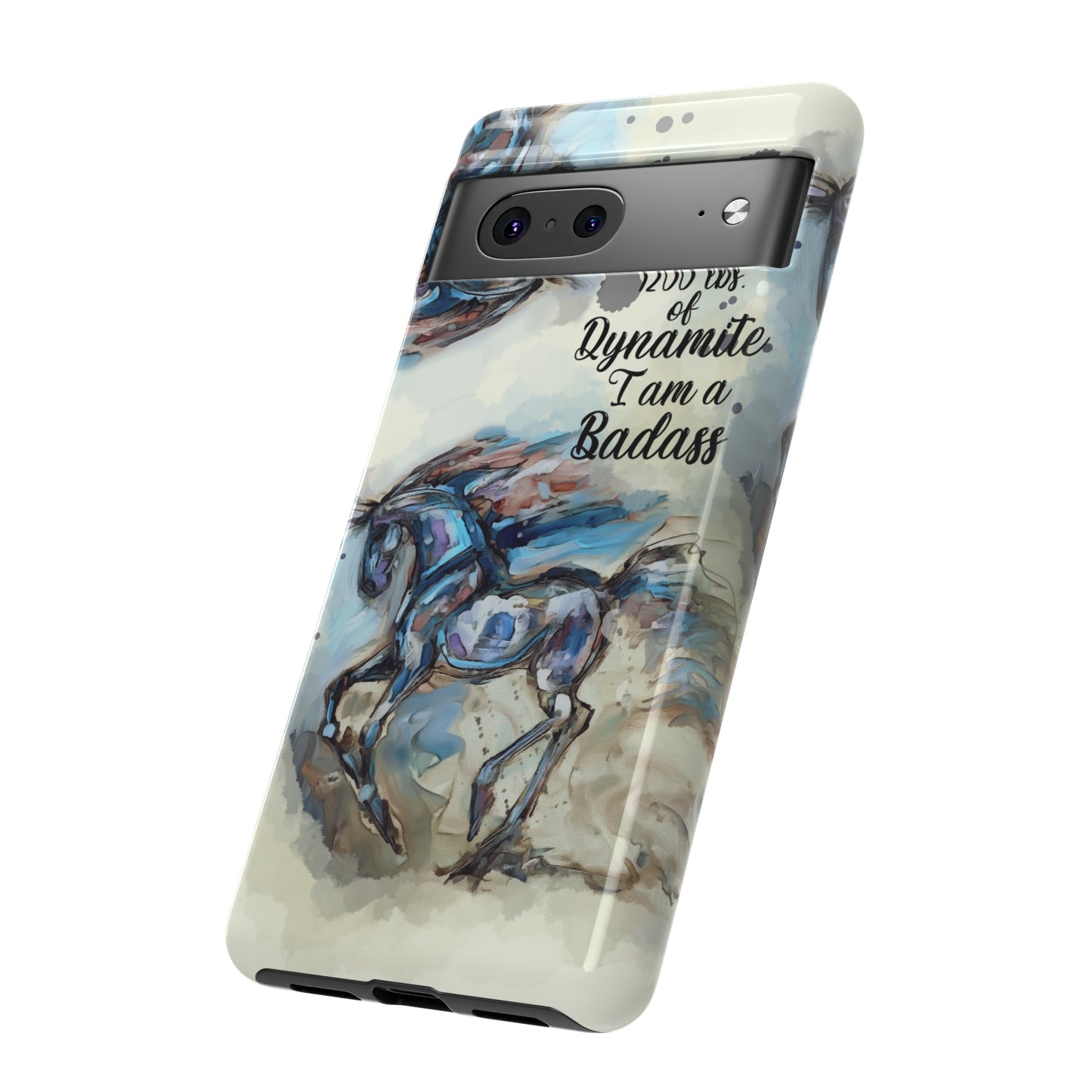 Swearing Equestrian Art .Watercolor Horse Horse Lover Gift Study Tough Case Phone Case.