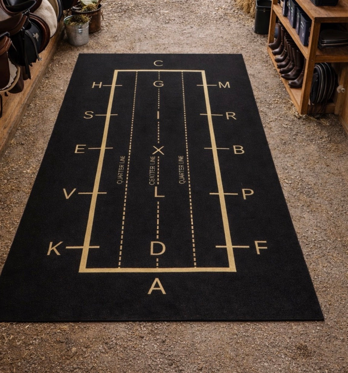 Dressage Arena Rug - 5x7 outdoor rug- Tack Room Rug - Horse Lovers Gift - Practice your Test Dressage Rug