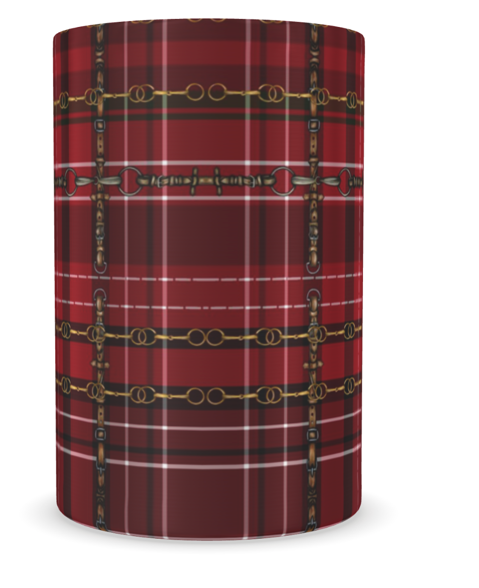 Traditional Christmas Luxury Wine Cooler, Equestrian Bit Plaid