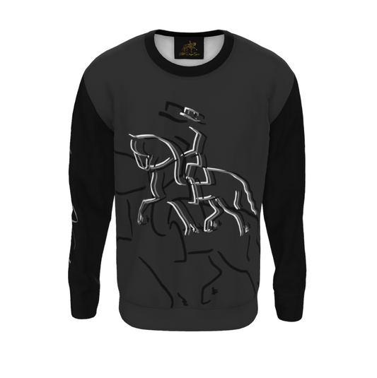 Jenny Veenstra Dark Gray Equestrian Plaid Sweatshirt