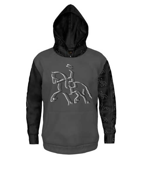 Jenny Veenstra Graphic Gray and Black Hoodie