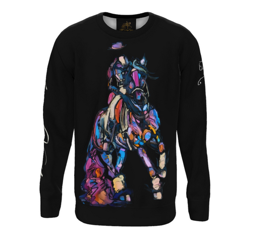 Jenny Veenstra Horse Sweatshirt art  recreation canter piroutte