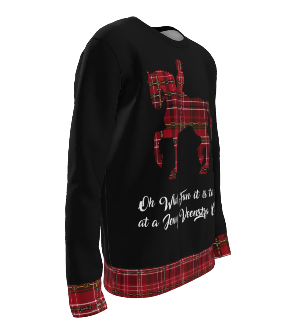 Jenny Veenstra Christmas Dressage Plaid Sweatshirt