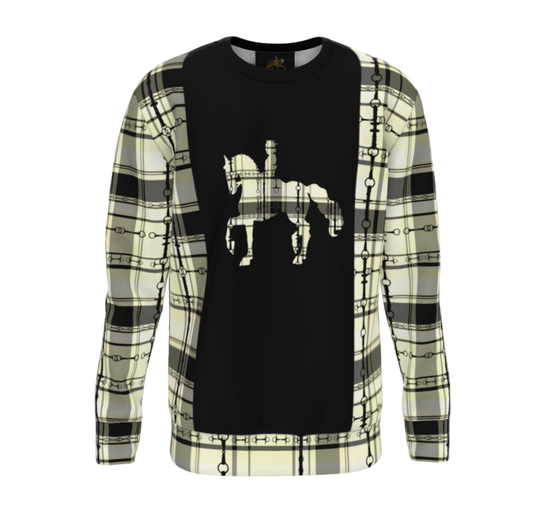 Dressage Black and Ivory Plaid Sweathshirt