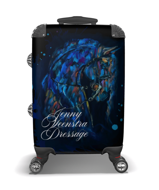 Jenny Veenstra Watercolor Horse Equestrian Style Suitcase