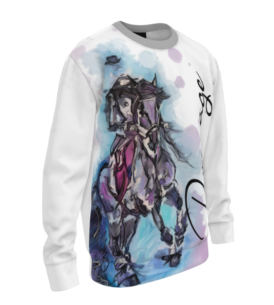 Dressage Watercolor Art Equestrian Sweatshirt