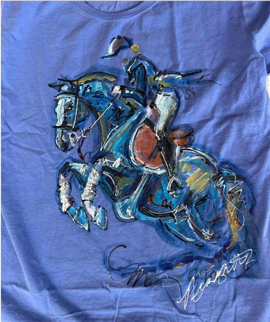 Hand Painted Hunter Jumper Shirt.