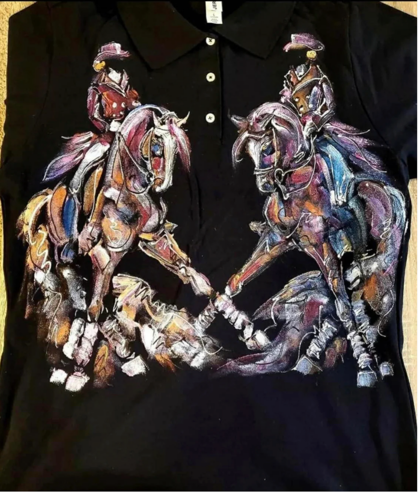 Half Pass Shirt. Two Horses Pas De Deux