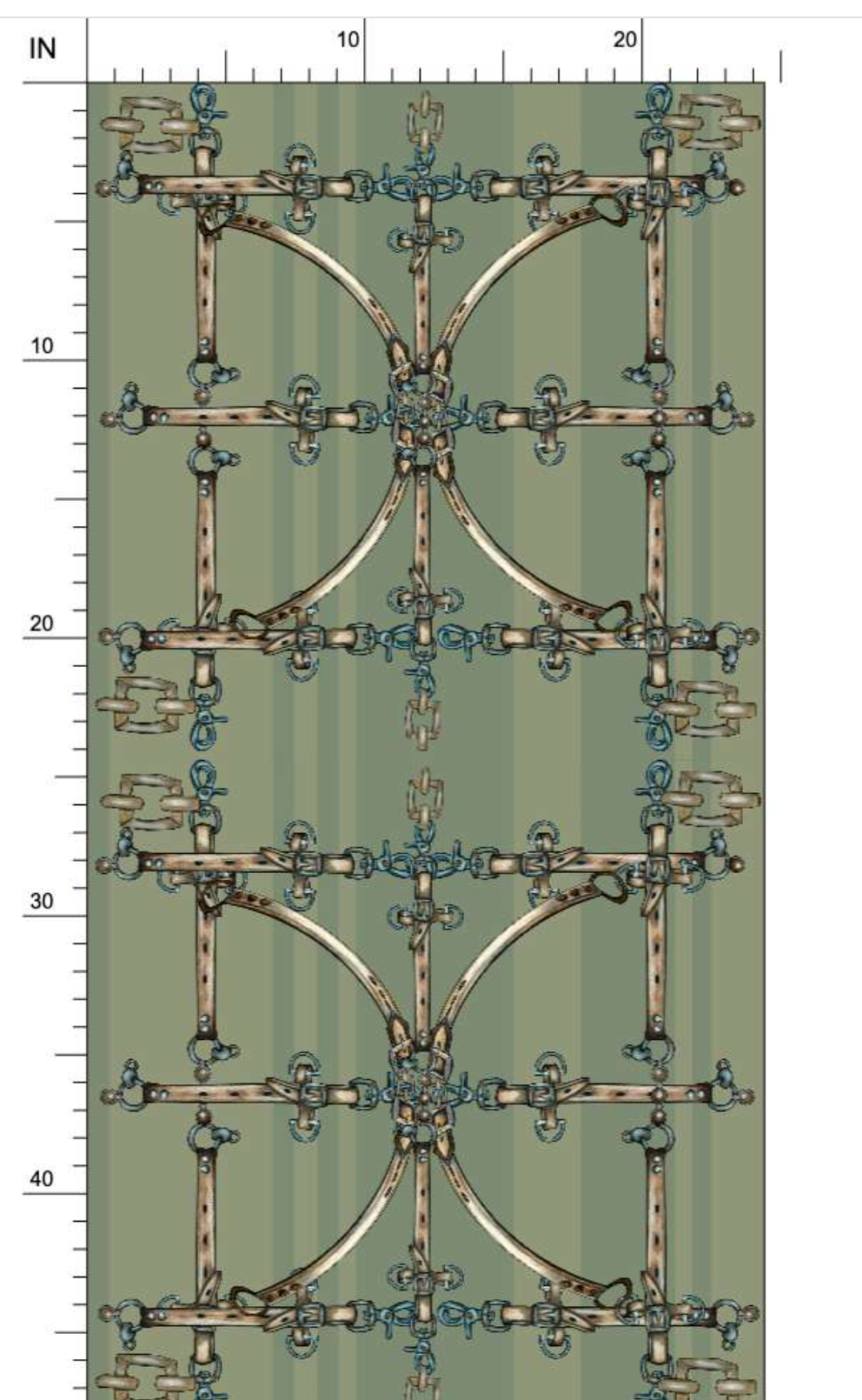 Sage Snaffle Bit Equestrian Luxury  Wallpaper Equestrian Home Decor