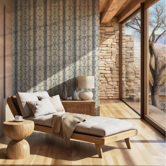 Linear Snaffle Bit Wallpaper Luxury Equestrian Home Decor Farmhouse Wall Accent Wallpaper Neutral Decor