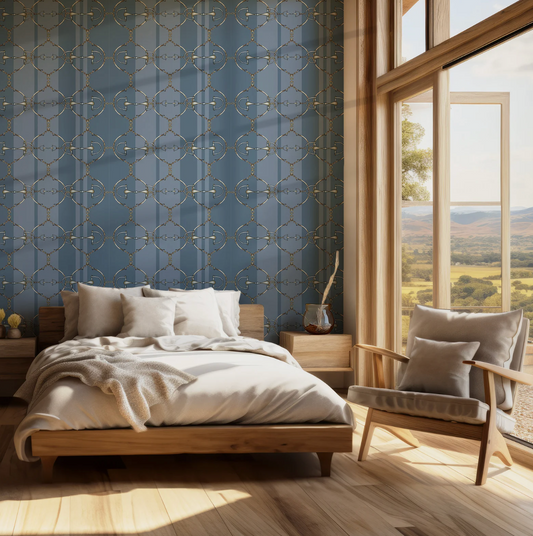 Blue Snaffle Bit Wallpaper Luxury Equestrian Home Decor Farmhouse Wall Accent Wallpaper Neutral Decor