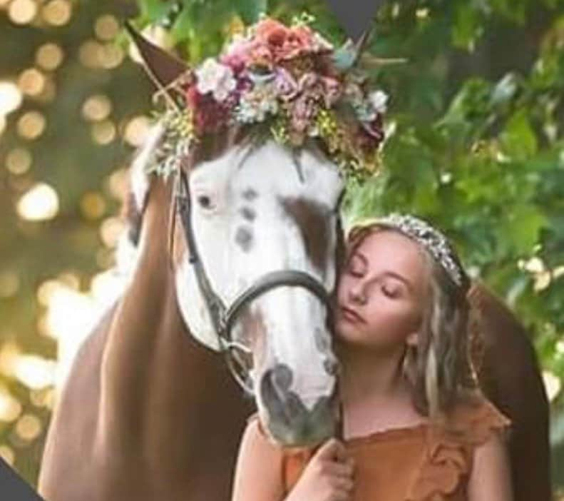 Horse Flower Crown - Horse Photography Prop - Rustic Wedding Decor - Horse Maternity Shoot - Equine Photography Garland - Bridal Photography