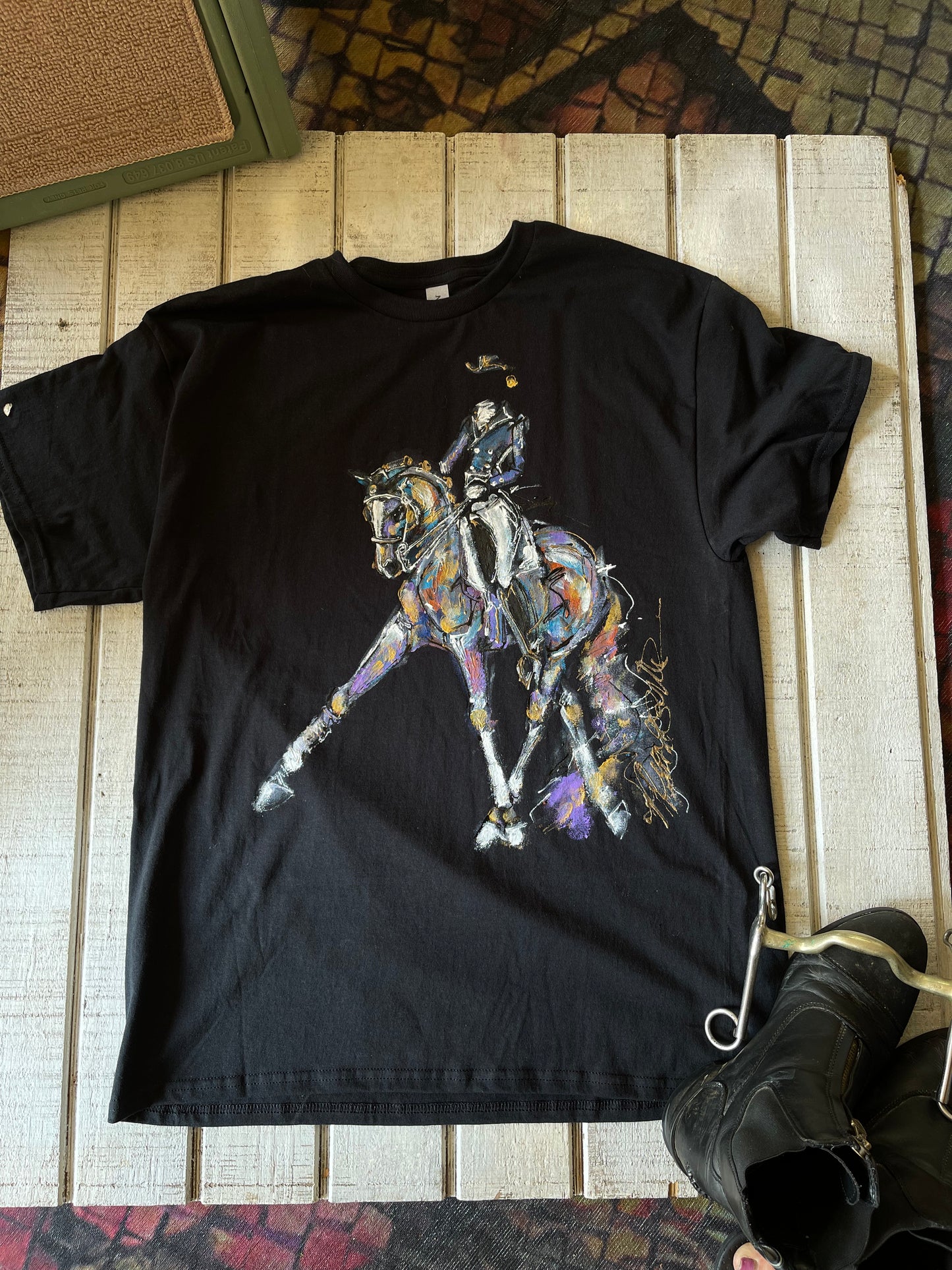 Hand Painted Dressage Horse  Shirt.