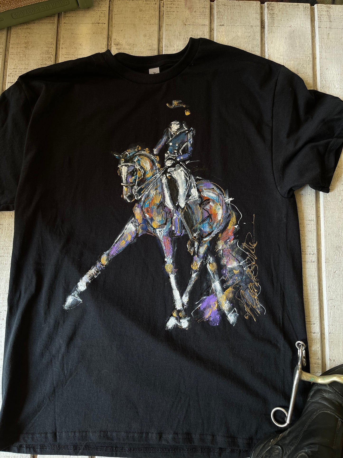 Hand Painted Dressage Horse  Shirt.