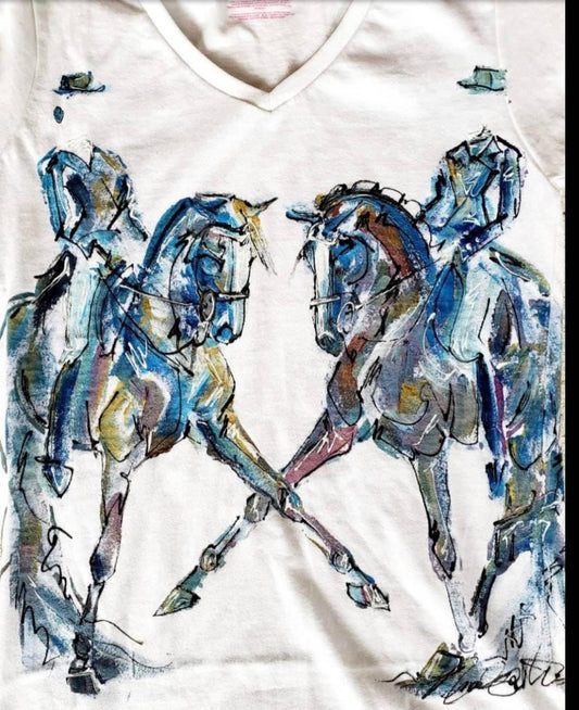 Half Pass Shirt. Two Horses Pas De Deux