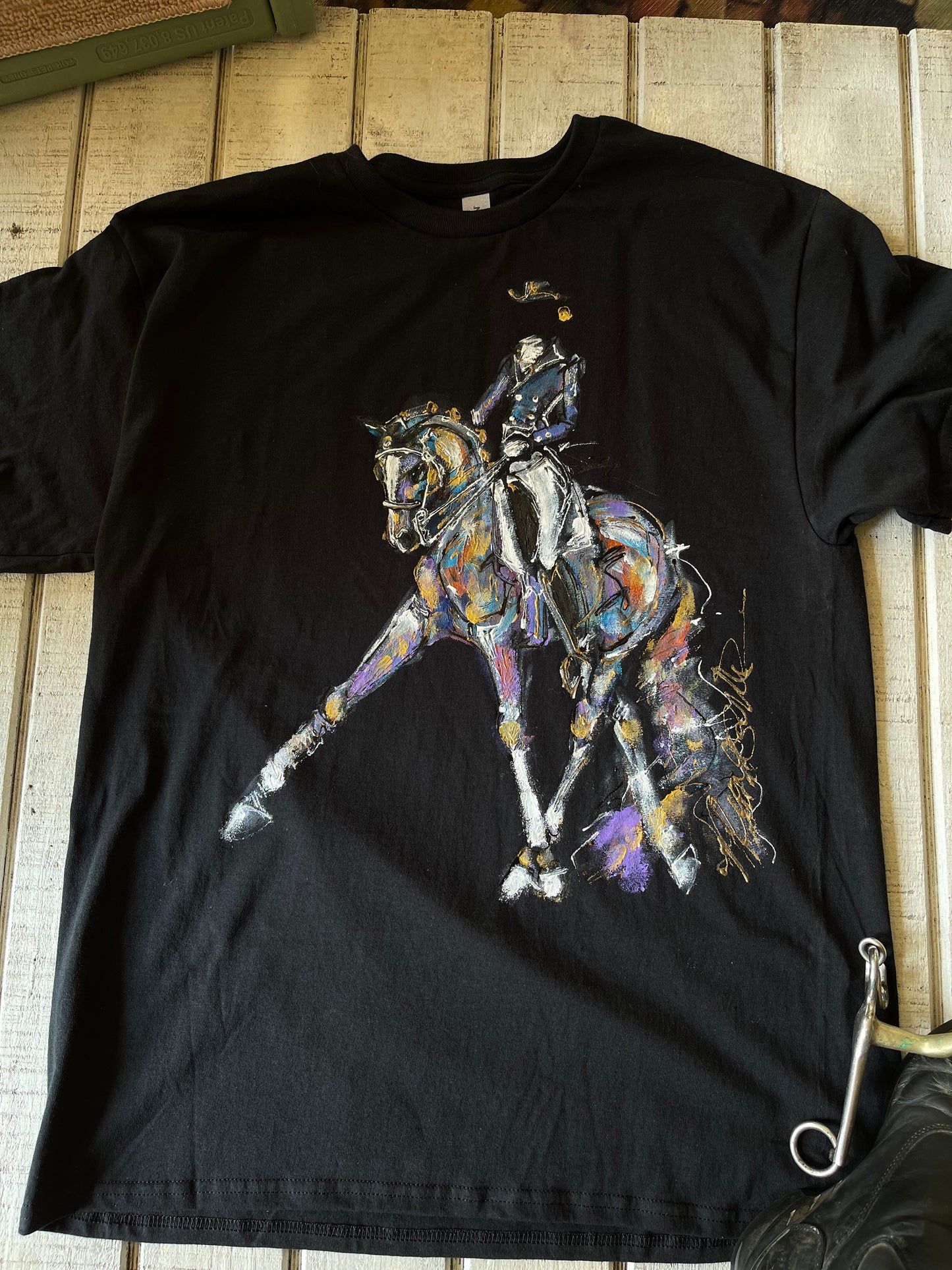 Hand Painted Dressage Horse  Shirt.