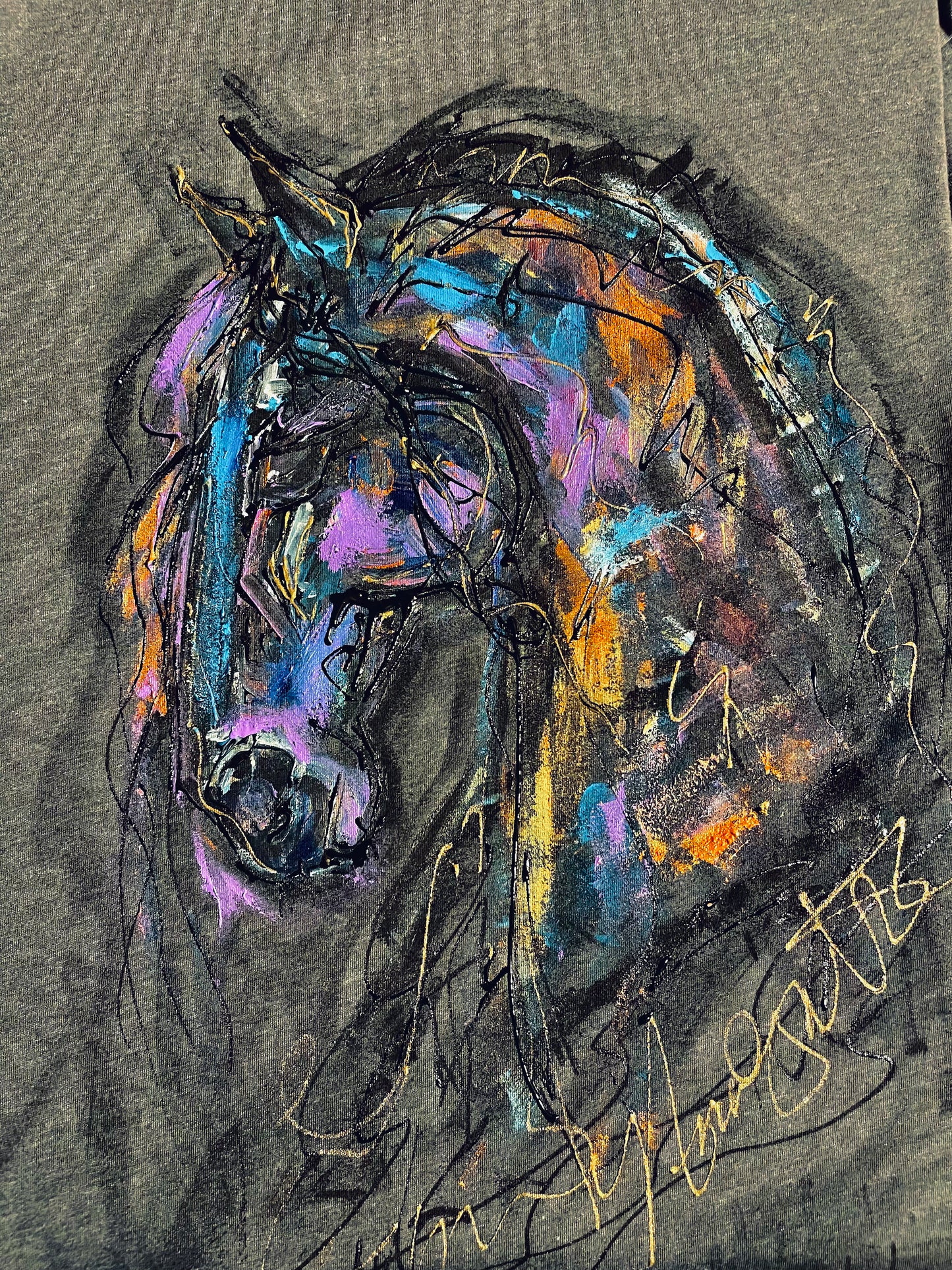 Hand Painted/Dressage Head Shirt.