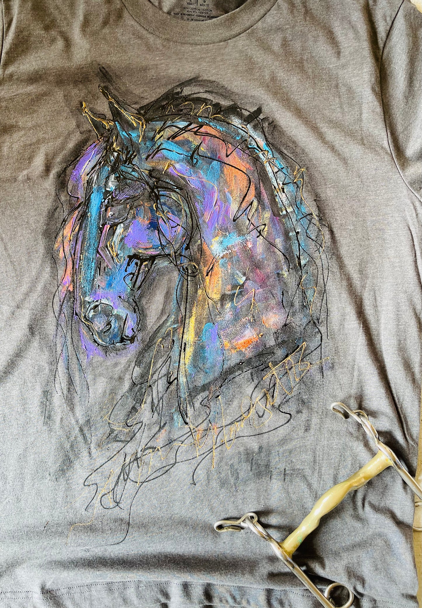 Hand Painted/Dressage Head Shirt.