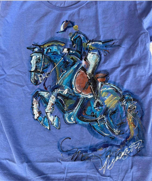 Hand Painted Hunter Jumper Shirt.