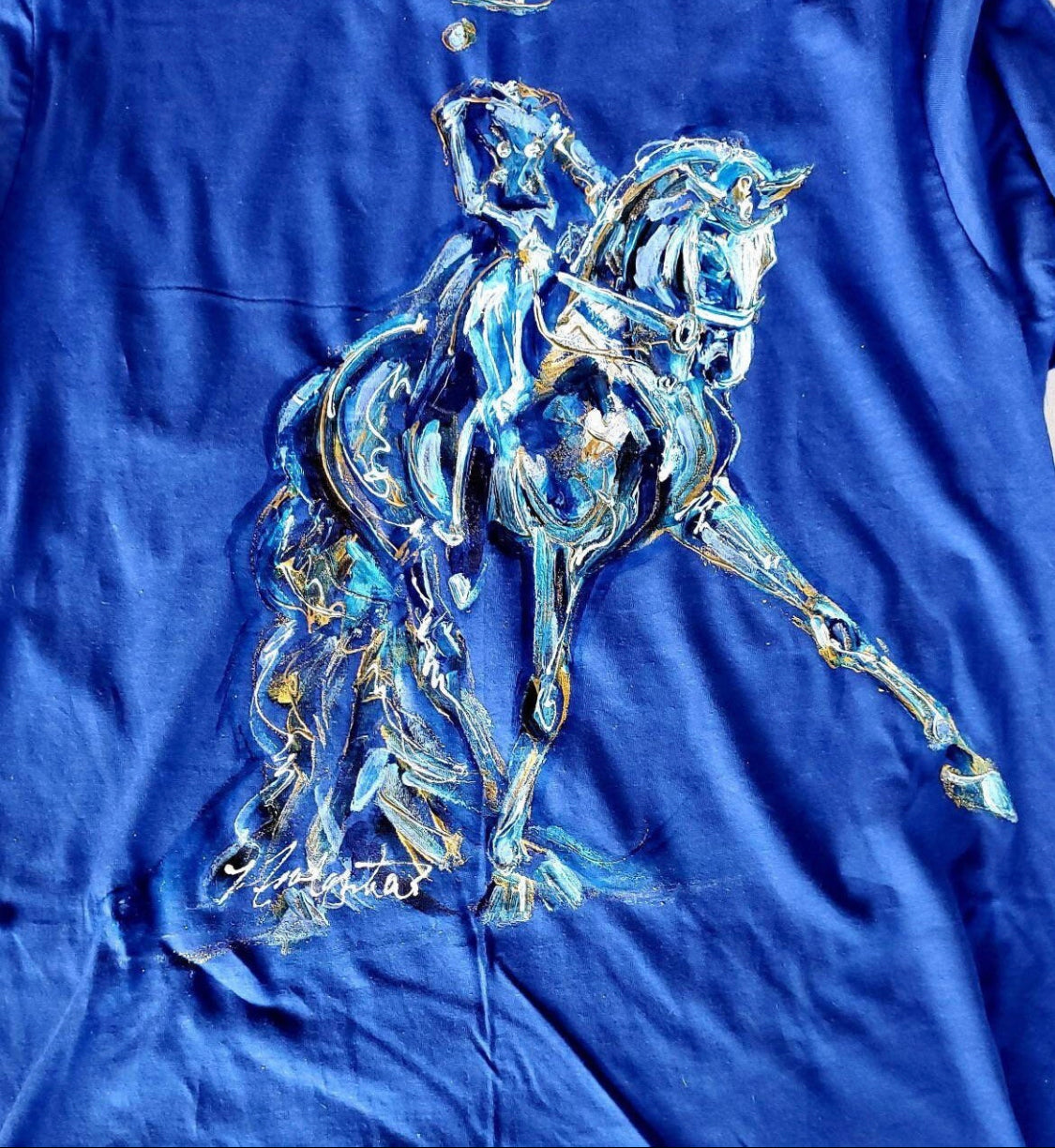 Hand Painted Dressage Horse  Shirt.