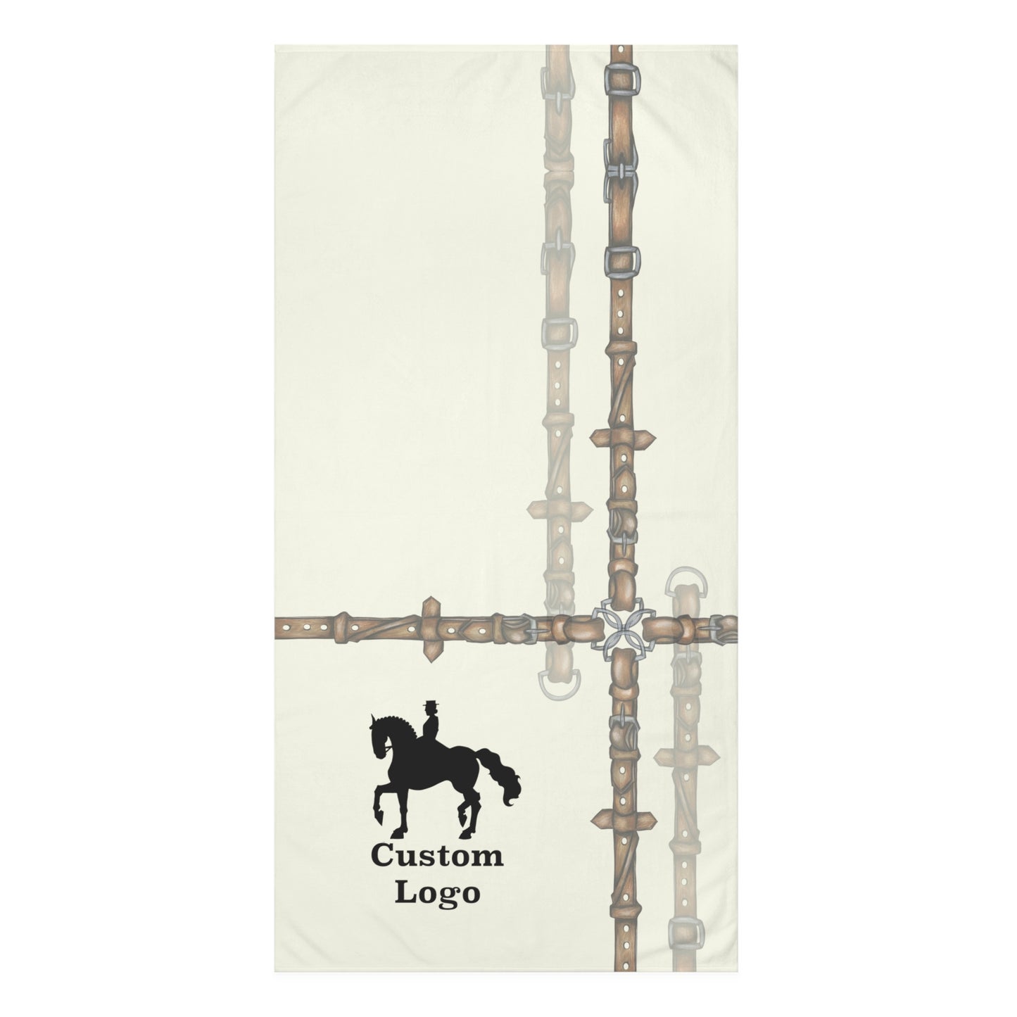 Ivory Custom Logo Horse Show Luxury Towel