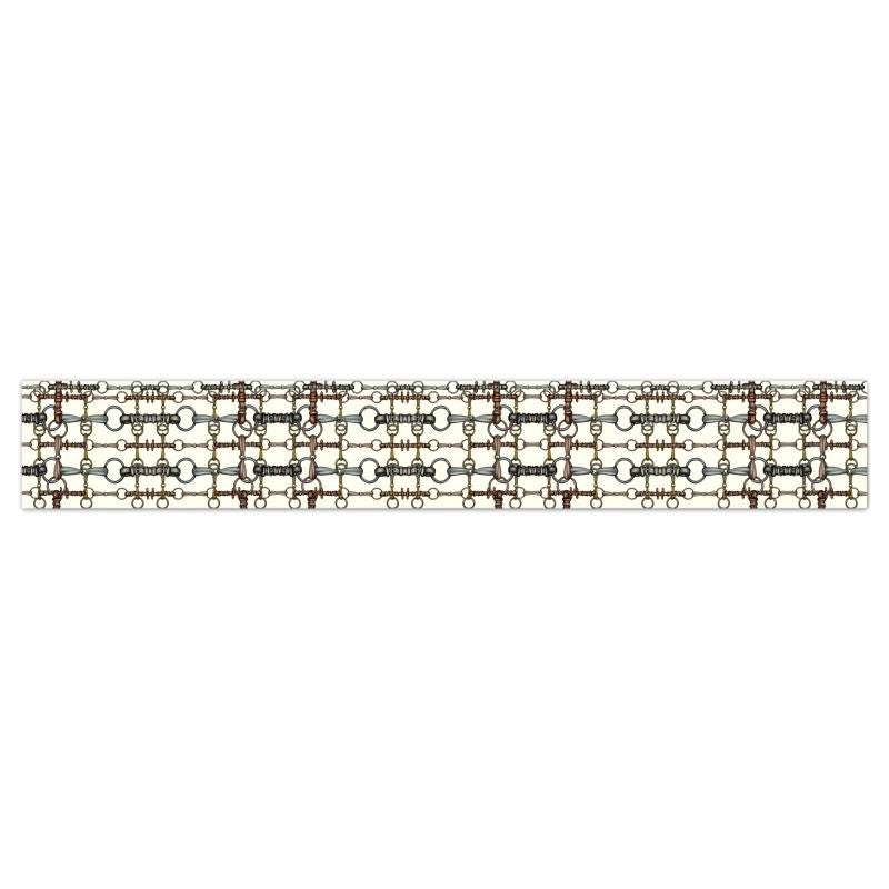 Equestrian Bit Motif wallpaper border, equine home decor