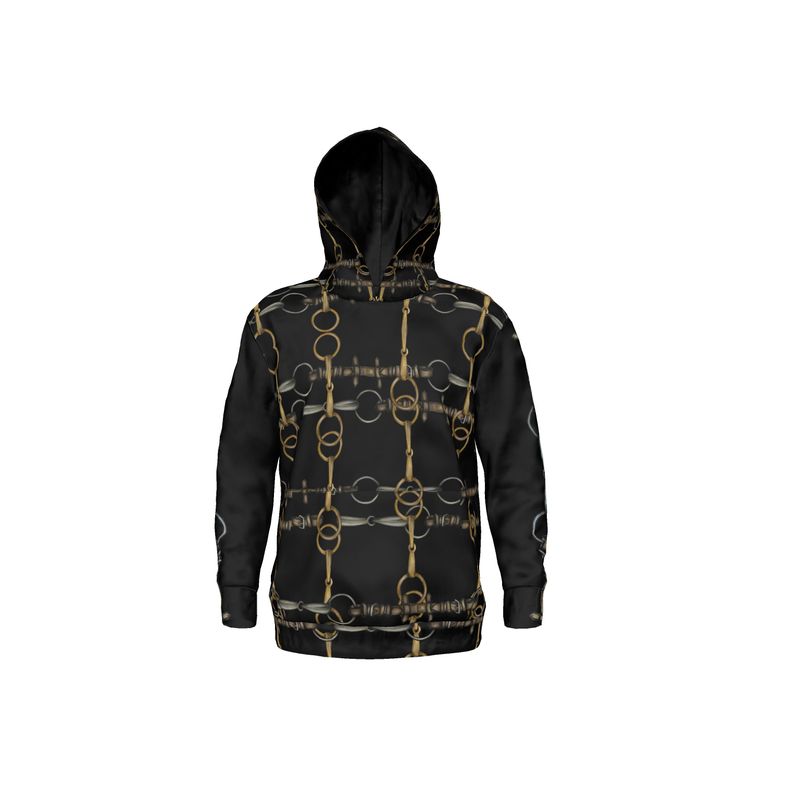 Equestrian Random Bit Motif Hoodie, Horse Fashion,