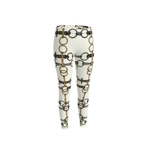 Equestrian Bit Motif Leggings, Rider Leggings, Equestrian Fashion