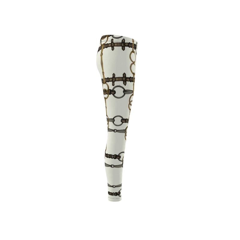 Equestrian Bit Motif Leggings, Rider Leggings, Equestrian Fashion
