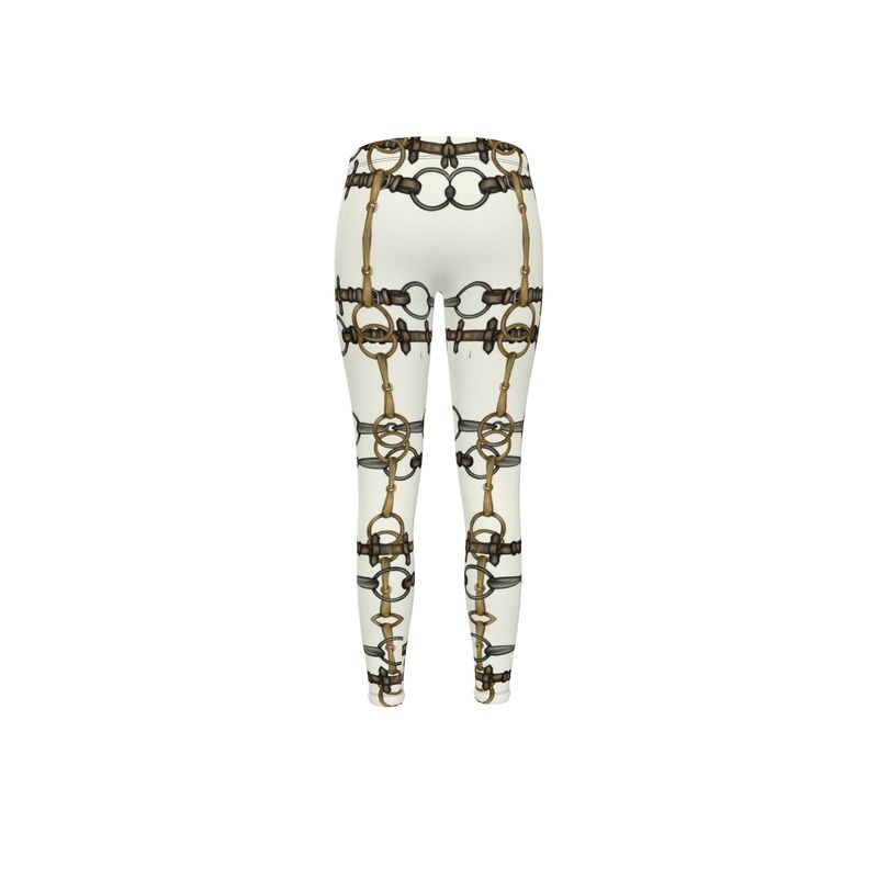 Equestrian Bit Motif Leggings, Rider Leggings, Equestrian Fashion
