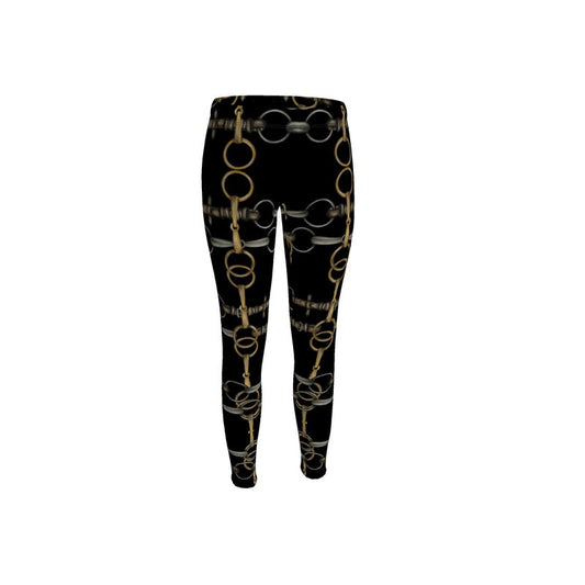 Equestrian Bit Motif Leggings, Rider Leggings, Equestrian Fashion